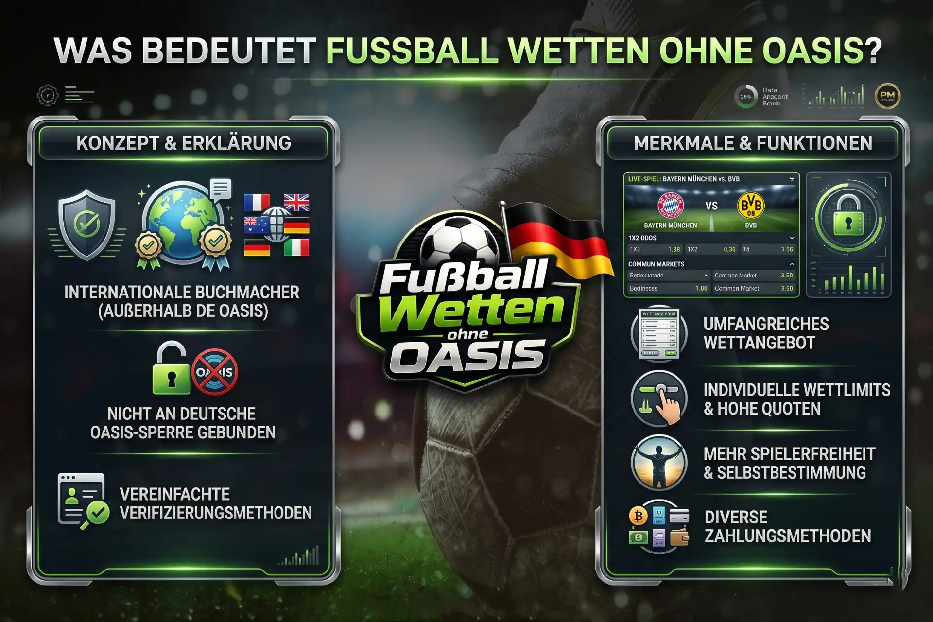 Internationale Fußballwetten mit alternativen Lizenzmodellen
